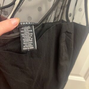 Torrid size 1 black peplum top